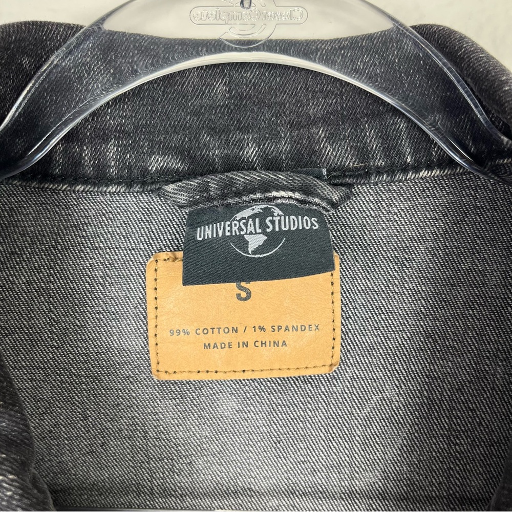 Black Denim Jacket Halloween Horror Nights Frankenstein Size Small - Picture 7 of 12